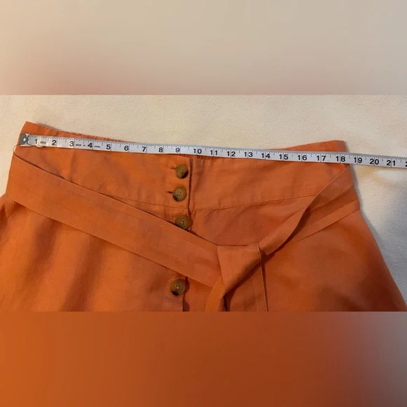 Orange Button-Down Women's Skirt XXL - Picture 7 of 8